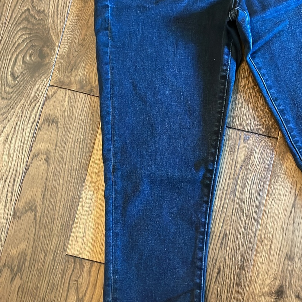 Express Women's Deep Blue High Rise Skinny Jeans - Picture 5 of 16